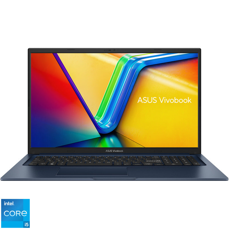 Laptop ASUS 17.3'' Vivobook 17 X1704VA, FHD, Procesor Intel® Core™ i5-1335U (12M Cache, up to 4.60 GHz), 16GB DDR4, 1TB SSD, Intel Iris Xe, Quiet Blue  windows 11 pro