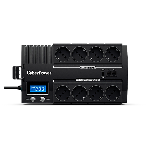 UPS CyberPower BR1000ELCD, 1000VA, 600W, 8 Schuko sockets