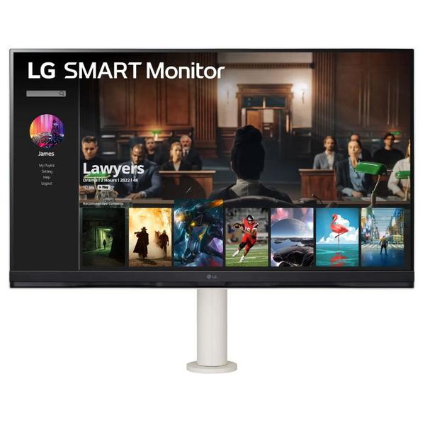 Monitor VA LED LG 31.5" 32SQ-W, Ultra HD (3840 x 2160), HDMI, Pivot, webOS, Boxe (Alb)